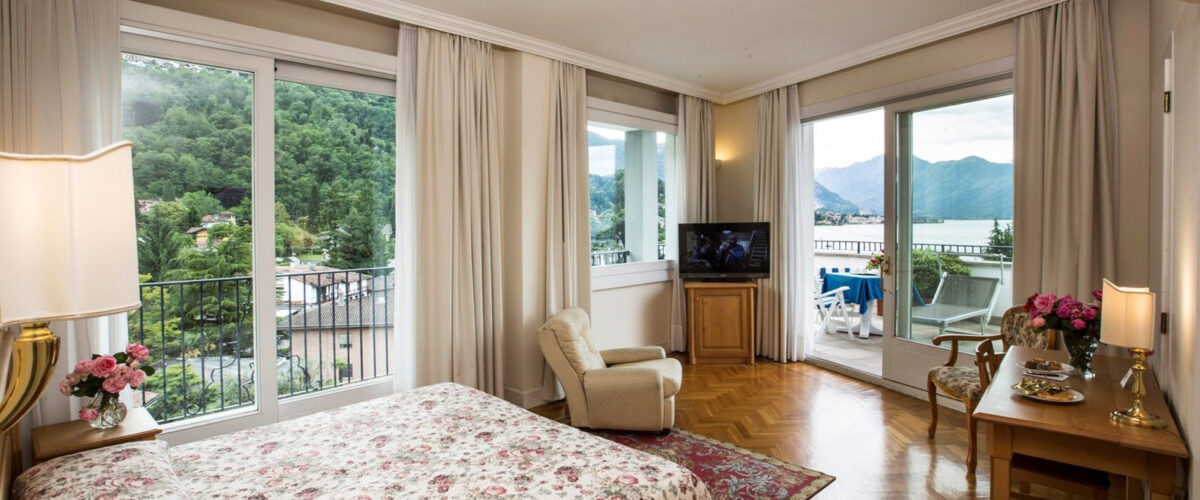 Le camere dell'Hotel Royal a Stresa
